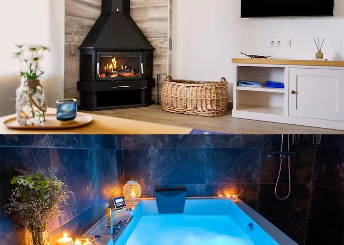 Hotel cerca del colegio: Apartamentos rurales Posada de Monfragüe con jacuzzi